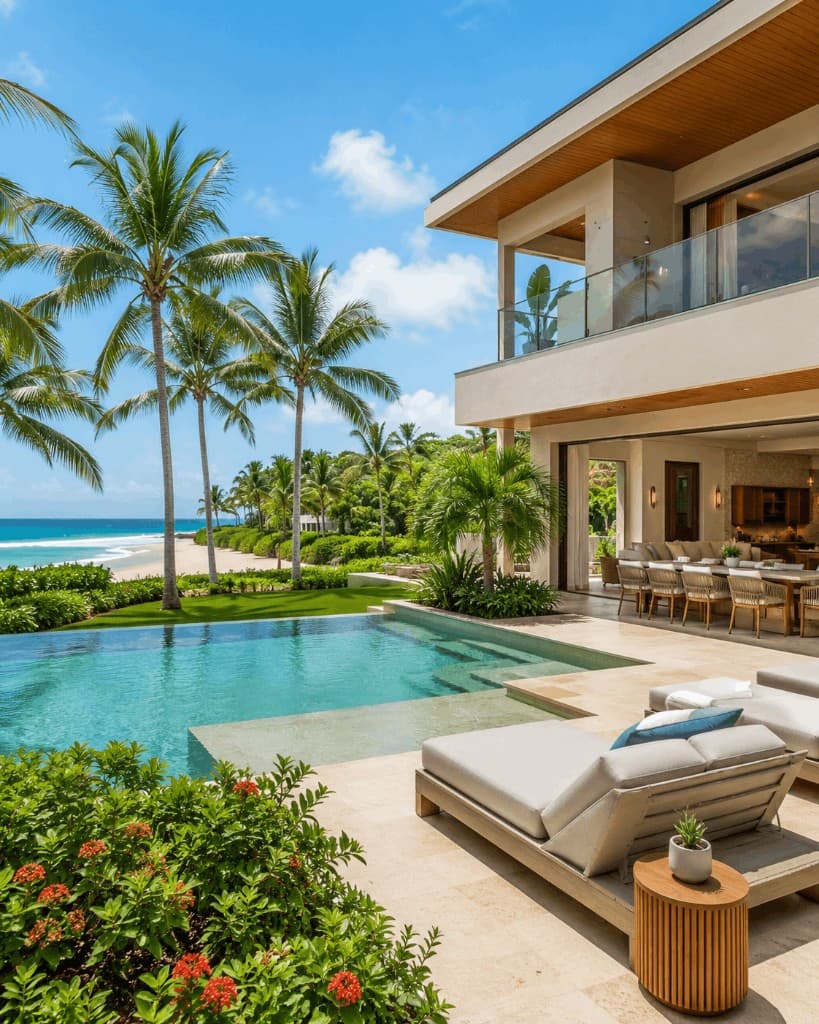 Villa frente al mar con piscina en Punta Cana
